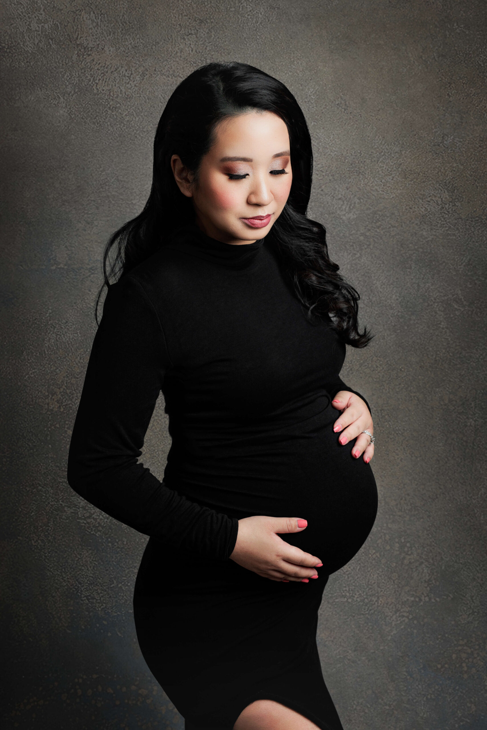 Maternity shoot black dress best sale